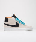 Nike SB Blazer Mid Electric Shoes in Phantom and Black and Monarch - Summit White