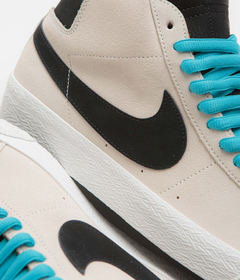Nike SB Blazer Mid Electric Shoes in Phantom and Black and Monarch - Summit White