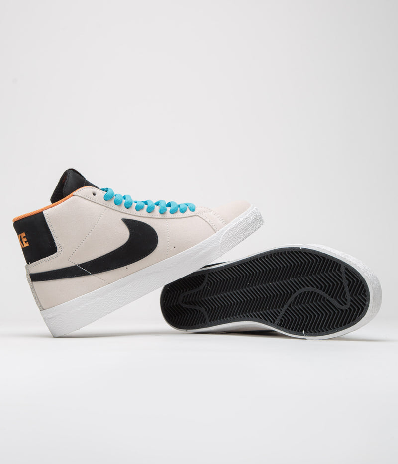 Nike SB Blazer Mid Electric Shoes in Phantom and Black and Monarch - Summit White