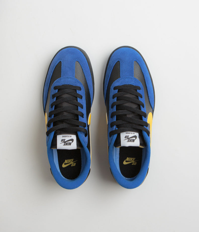 Nike SB FC Classic Shoes in Royal Blue and Varsity Maize and Black - White