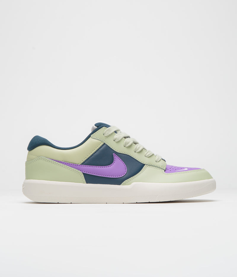Nike SB Force 58 Premium Shoes in Olive Aura and Black Raspberry and Armory Navy