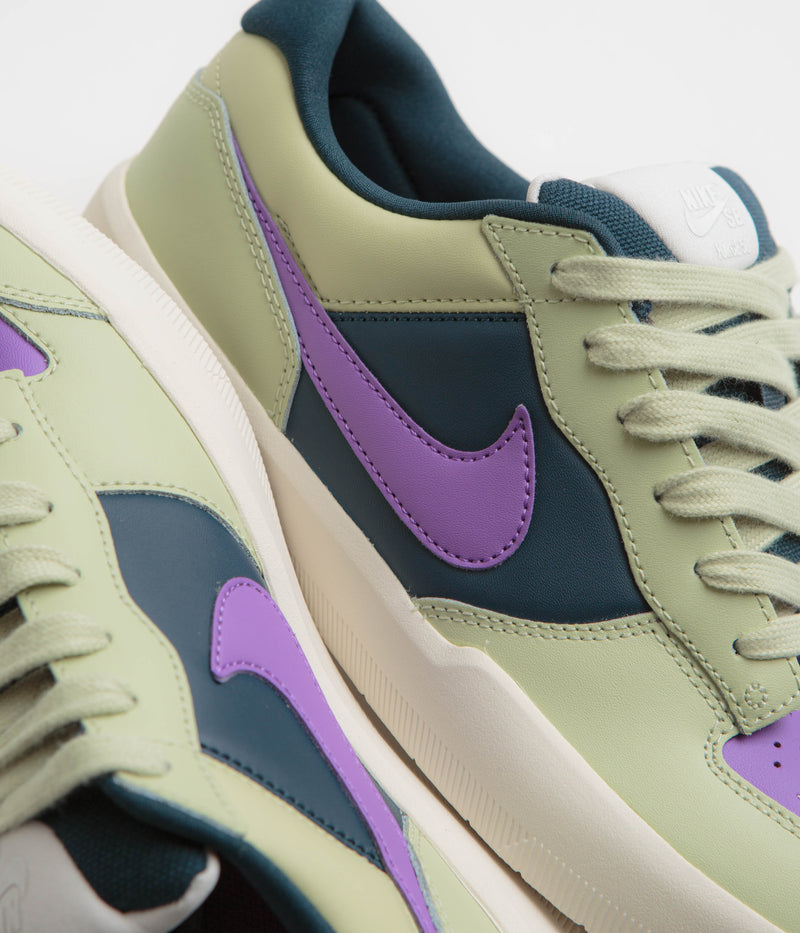 Nike SB Force 58 Premium Shoes in Olive Aura and Black Raspberry and Armory Navy