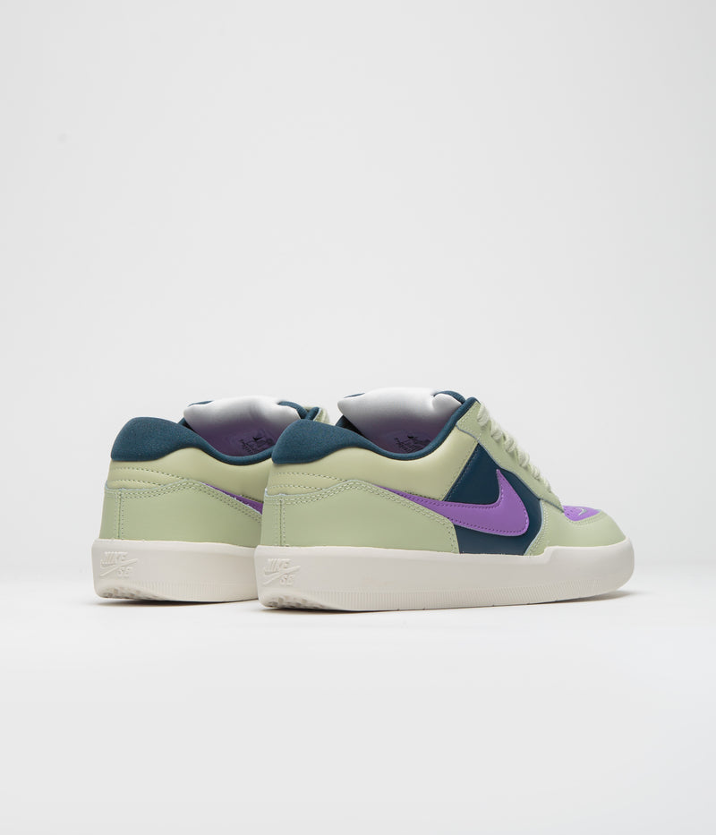 Nike SB Force 58 Premium Shoes in Olive Aura and Black Raspberry and Armory Navy