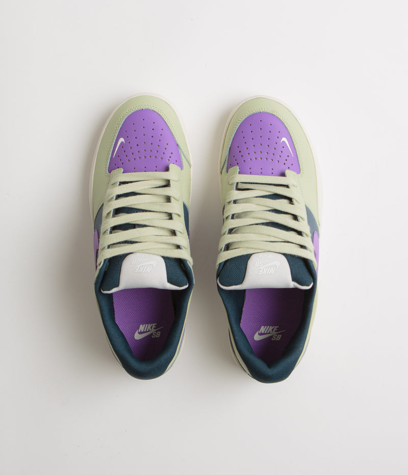 Nike SB Force 58 Premium Shoes in Olive Aura and Black Raspberry and Armory Navy