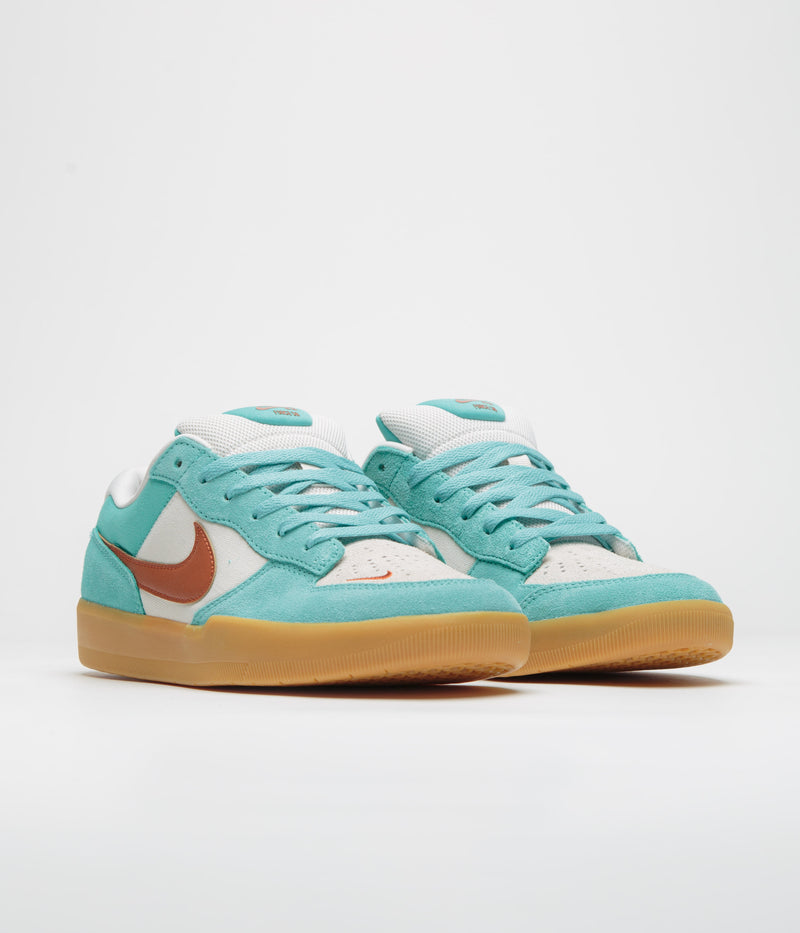 Nike SB Force 58 Shoes in Green Frost and Dark Russet and Phantom