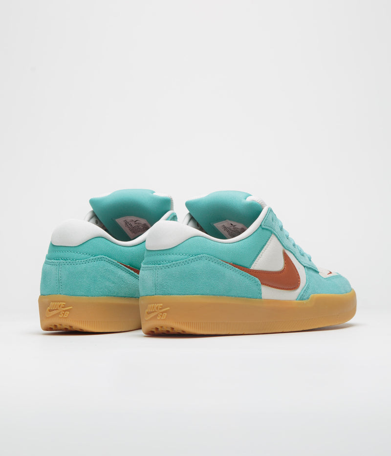 Nike SB Force 58 Shoes in Green Frost and Dark Russet and Phantom