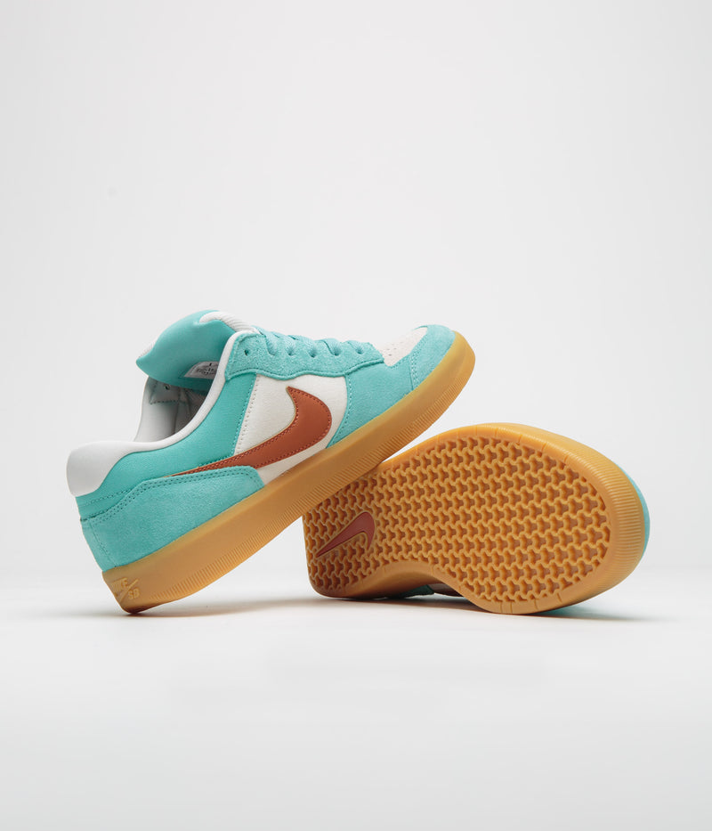 Nike SB Force 58 Shoes in Green Frost and Dark Russet and Phantom