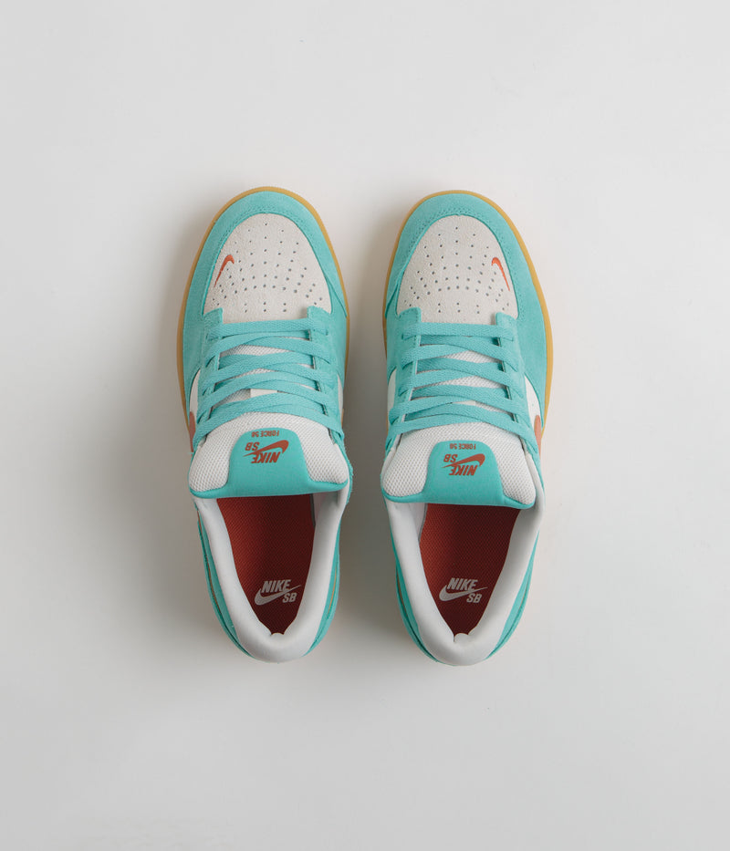Nike SB Force 58 Shoes in Green Frost and Dark Russet and Phantom