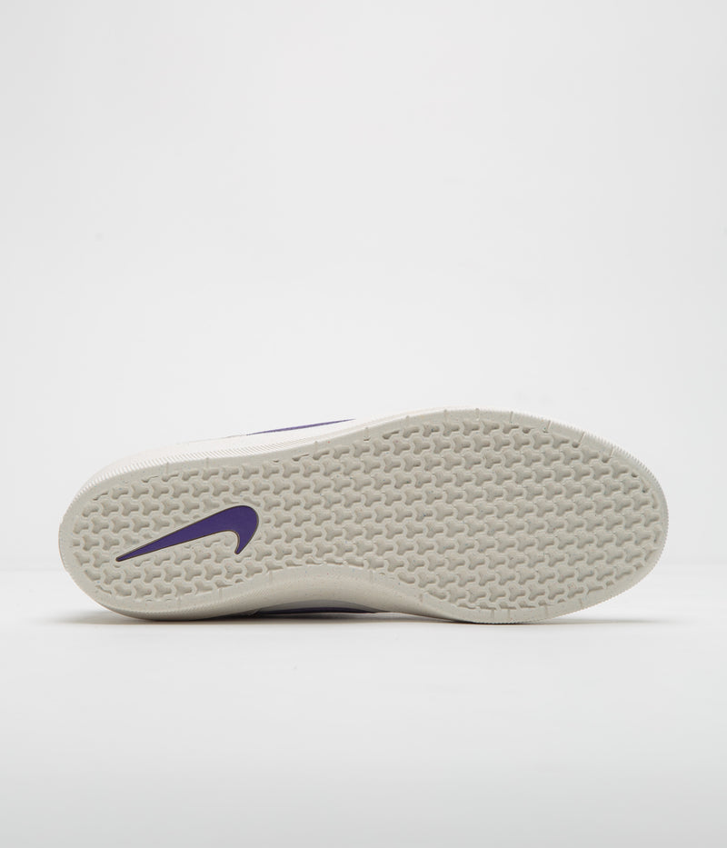 Nike SB Force 58 Shoes in Phantom and Court Purple and Summit White