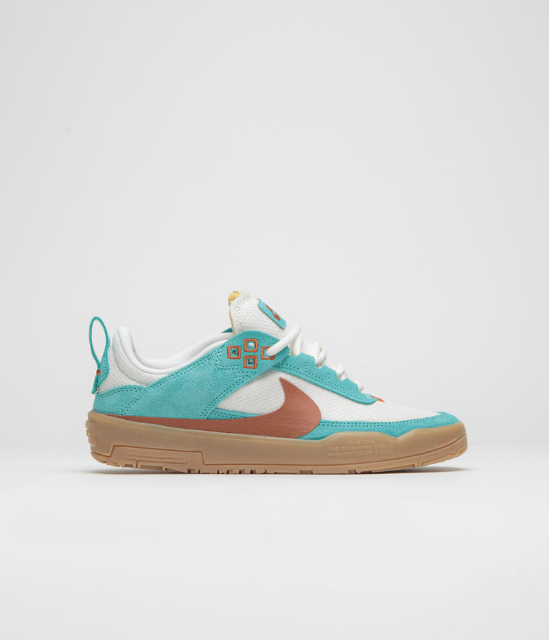 Nike SB Kids Day One Shoes in Green Frost and Dark Russet and Phantom