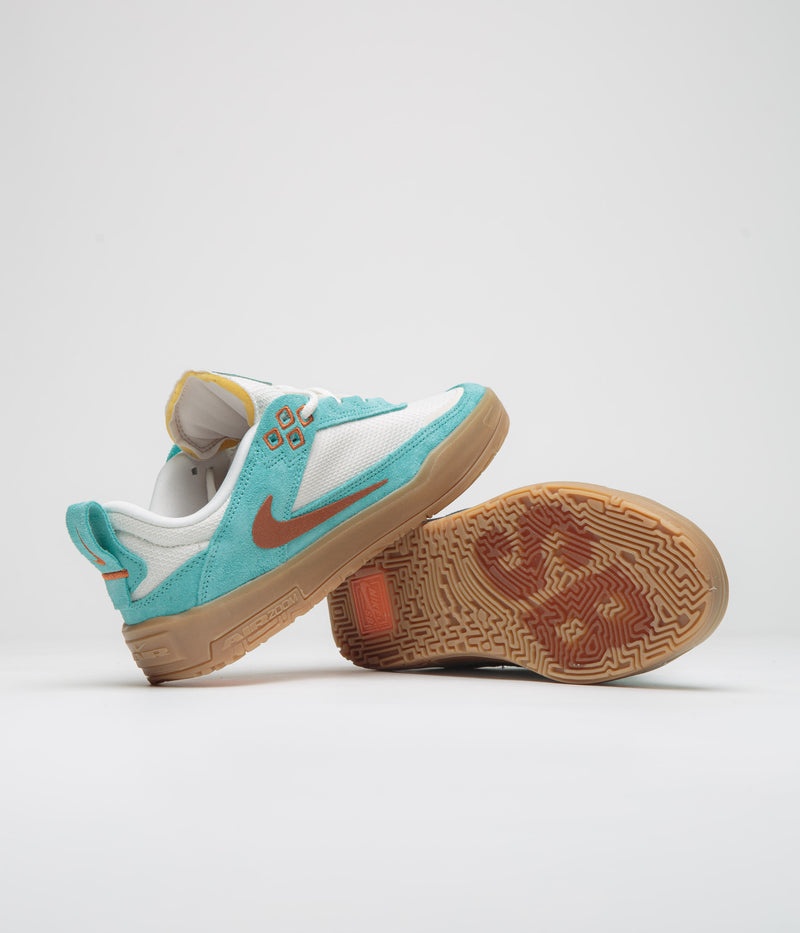 Nike SB Kids Day One Shoes in Green Frost and Dark Russet and Phantom