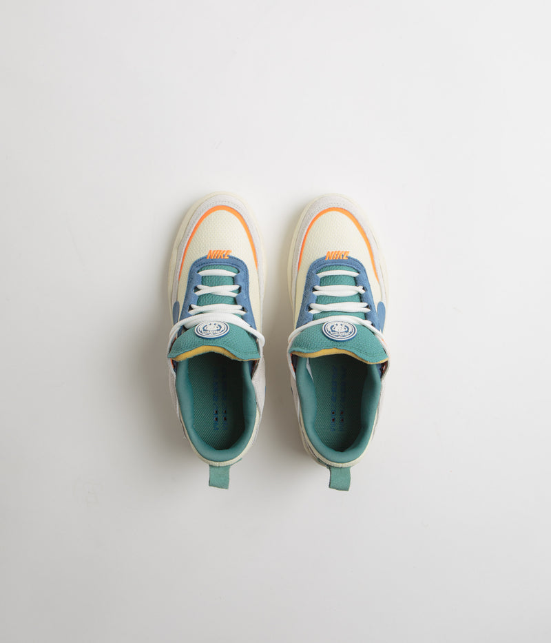 Nike SB Kids Day One Shoes in Sail and Court Blue and Coconut Milk - Photon Dust