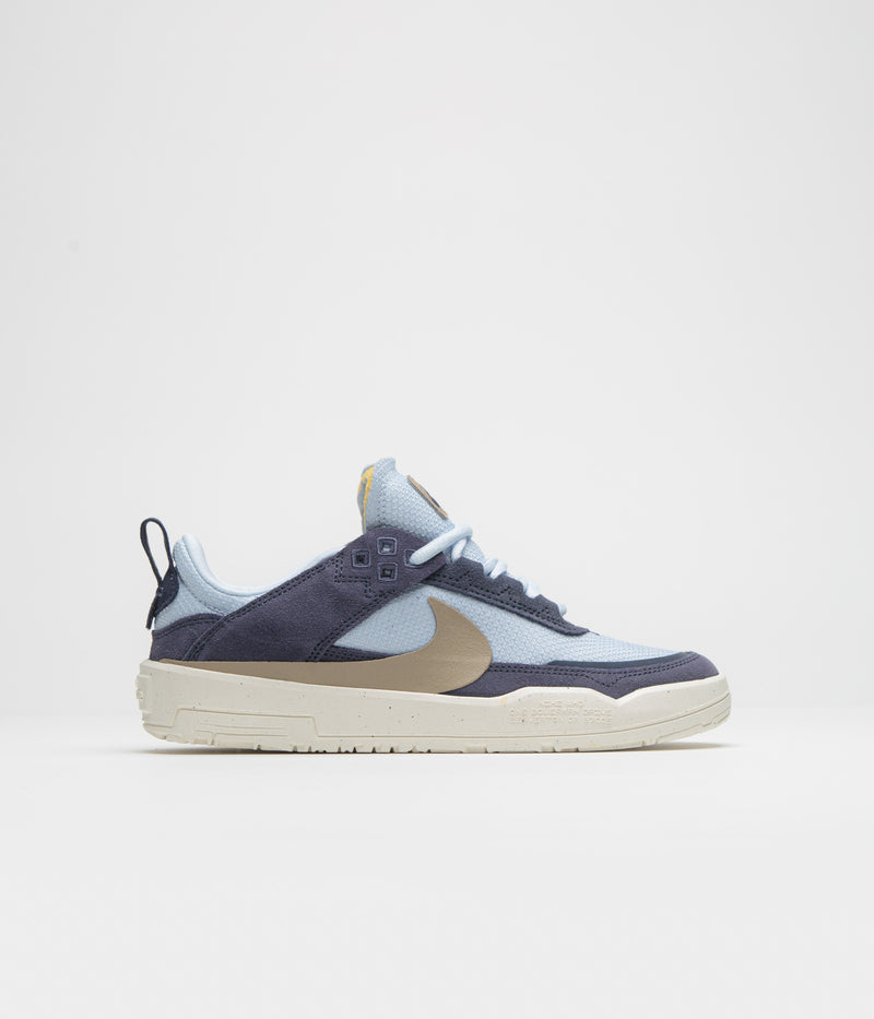 Nike SB Kids Day One Shoes in Thunder Blue and Khaki and Blue Tint - Sail