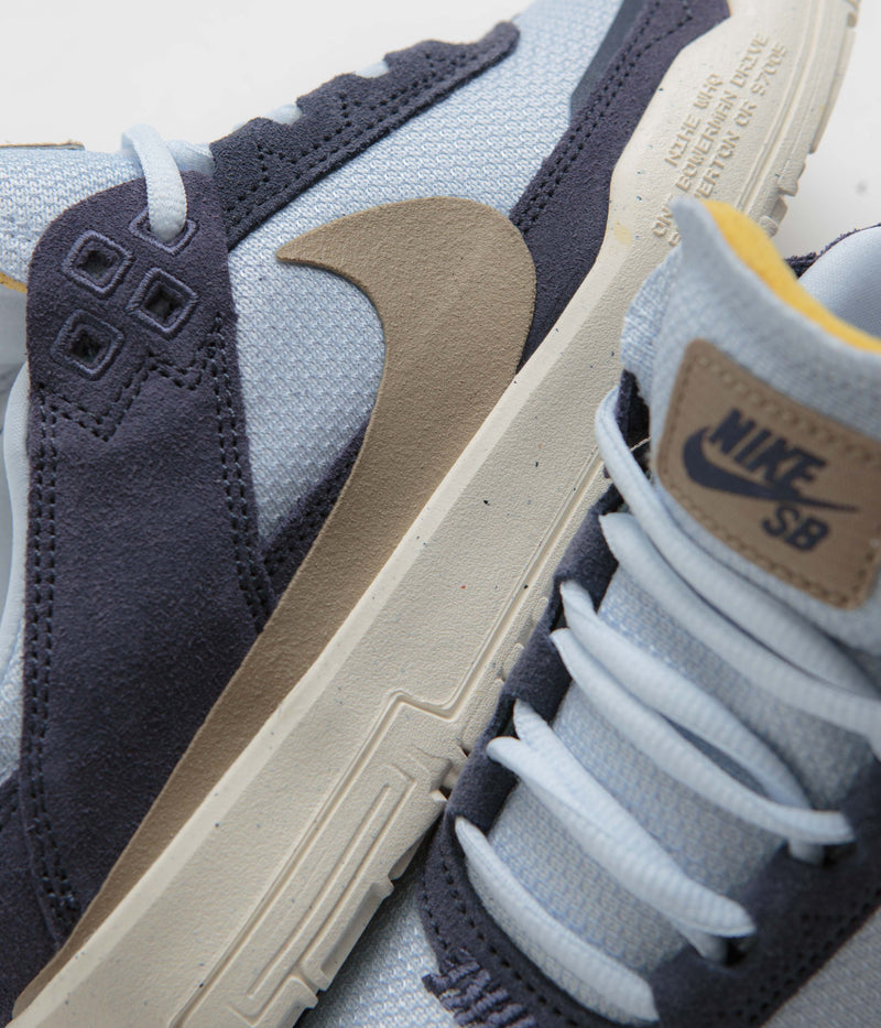 Nike SB Kids Day One Shoes in Thunder Blue and Khaki and Blue Tint - Sail
