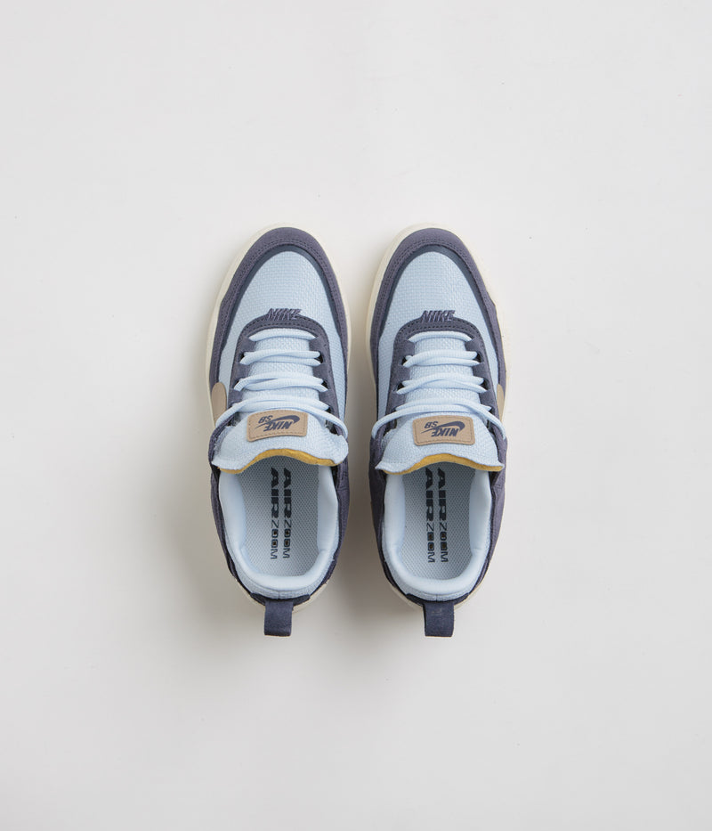 Nike SB Kids Day One Shoes in Thunder Blue and Khaki and Blue Tint - Sail