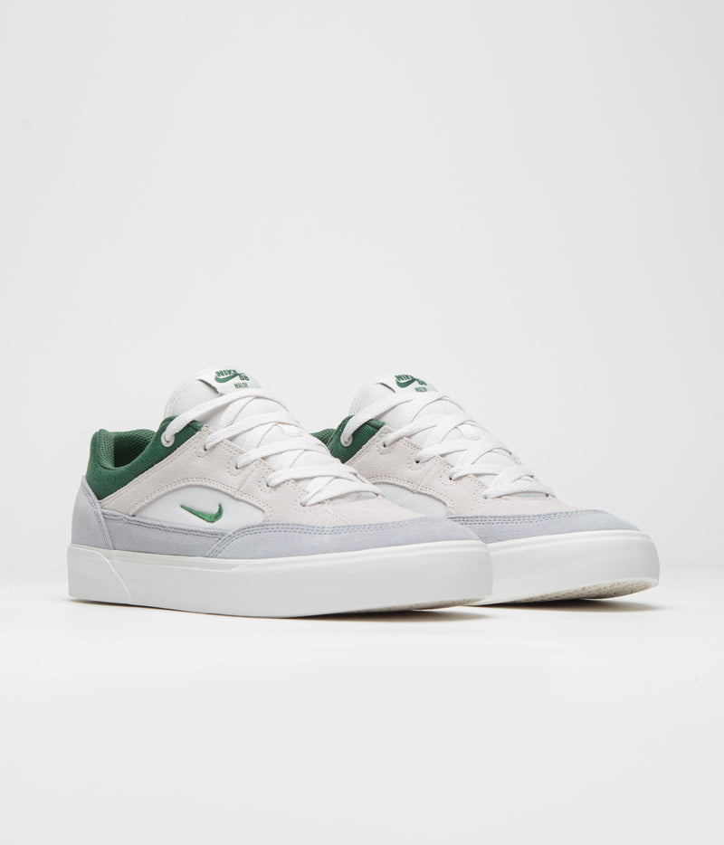Nike SB Malor Shoes in Platinum Tint and Fir and Wolf Grey - Summit White