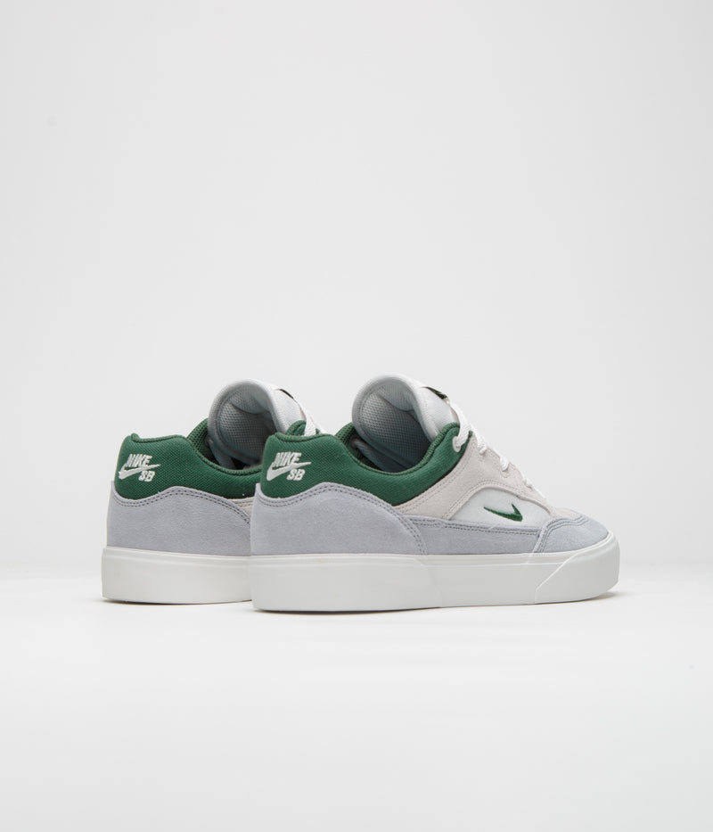 Nike SB Malor Shoes in Platinum Tint and Fir and Wolf Grey - Summit White