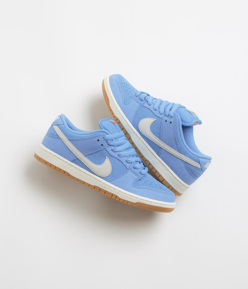 Nike SB Orange Label Dunk Low Pro Shoes in University Blue and Sail and University Blue