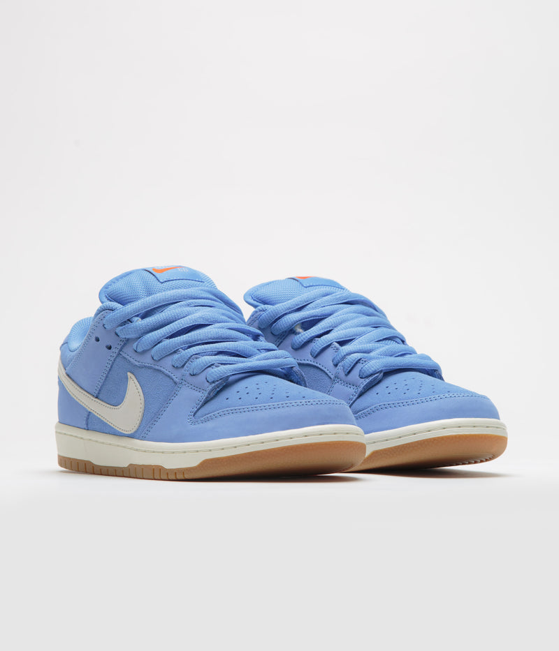 Nike SB Orange Label Dunk Low Pro Shoes in University Blue and Sail and University Blue