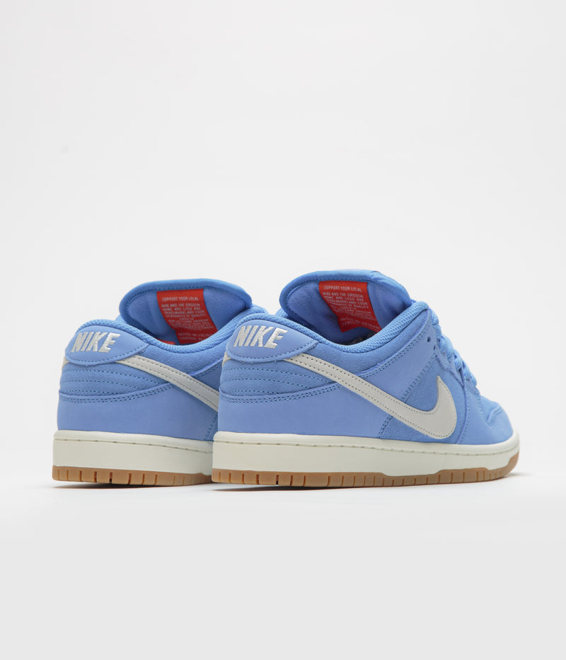 Nike SB Orange Label Dunk Low Pro Shoes in University Blue and Sail and University Blue