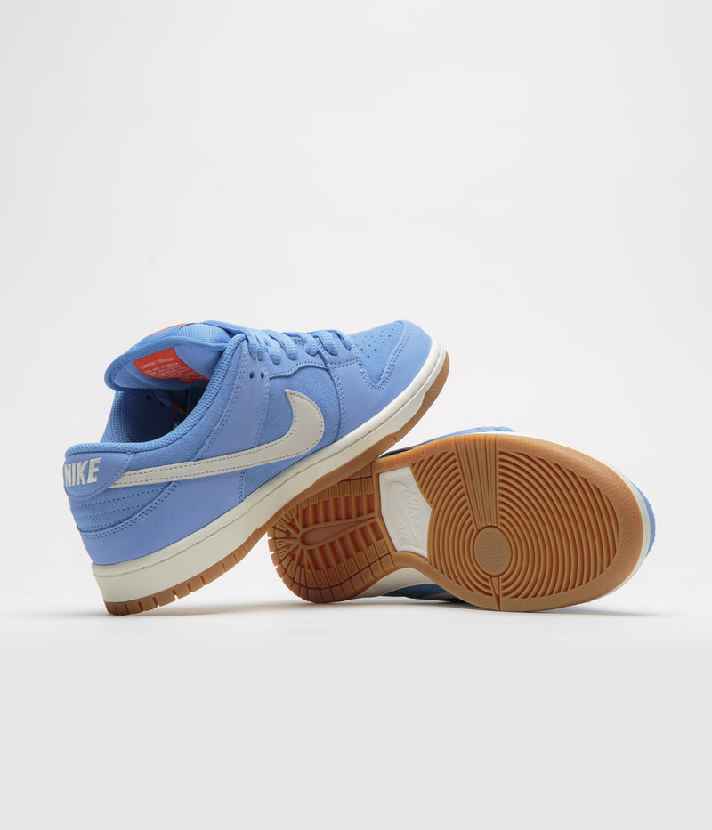 Nike SB Orange Label Dunk Low Pro Shoes in University Blue and Sail and University Blue