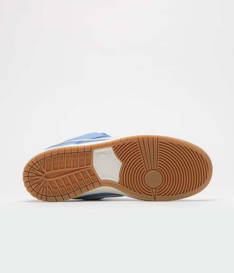 Nike SB Orange Label Dunk Low Pro Shoes in University Blue and Sail and University Blue