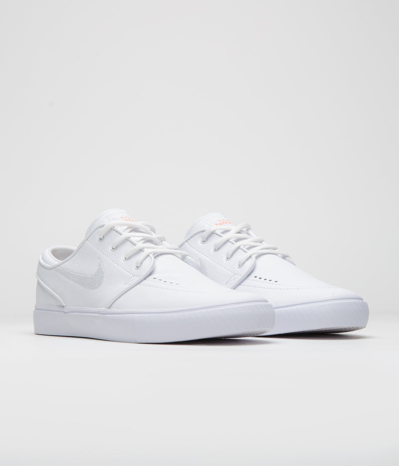 Nike SB Orange Label Janoski OG+ Shoes in White and White and White - White