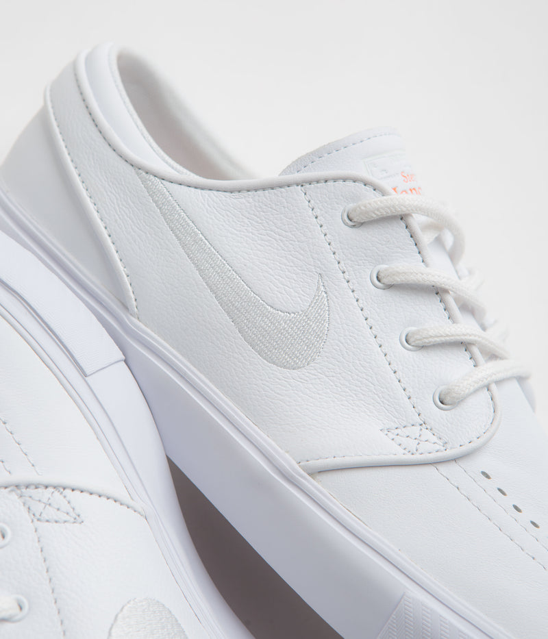 Nike SB Orange Label Janoski OG+ Shoes in White and White and White - White