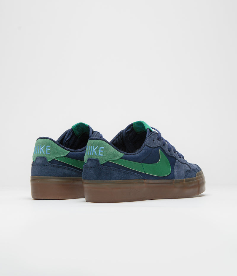 Nike SB Pogo Plus Shoes in Midnight Navy and Malachite and Obsidian