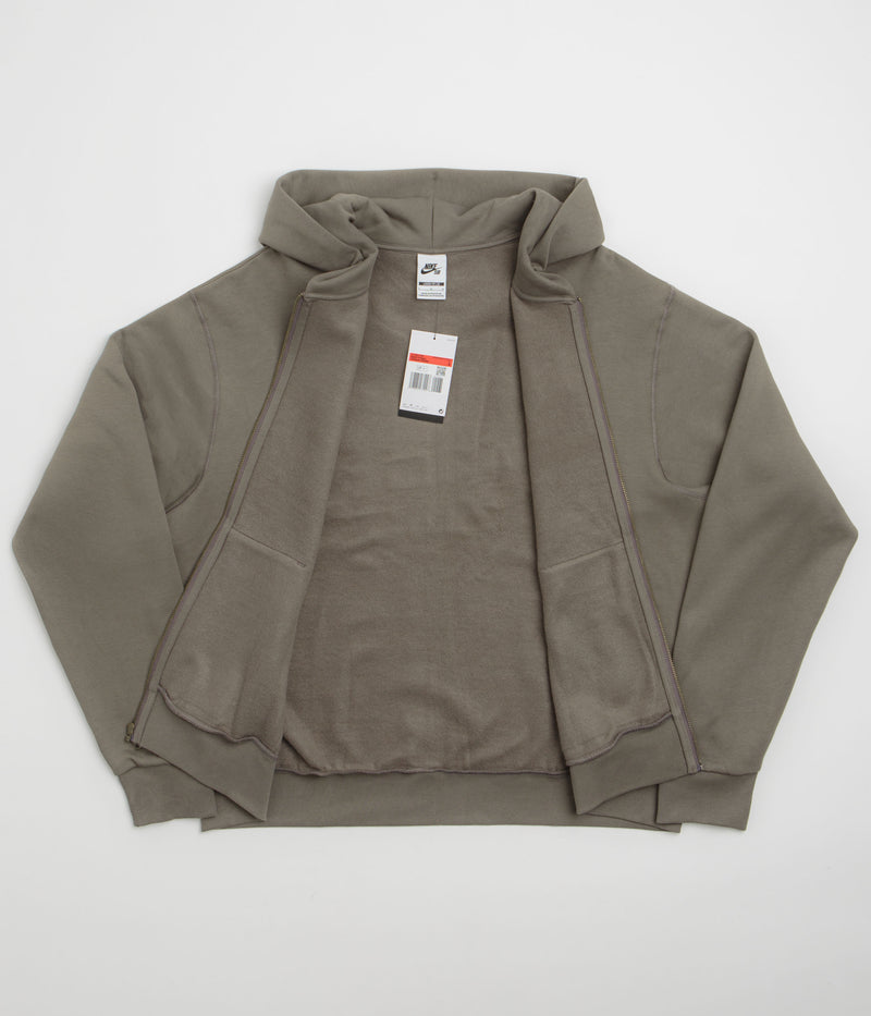 Nike SB Pool Airs Full Zip Hoodie in Cave Stone and White