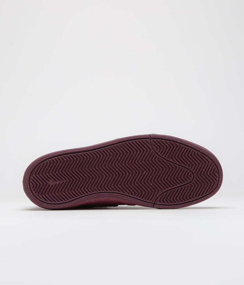 Nike SB React Leo Premium Shoes in Dark Beetroot and Dark Beetroot and Team Red