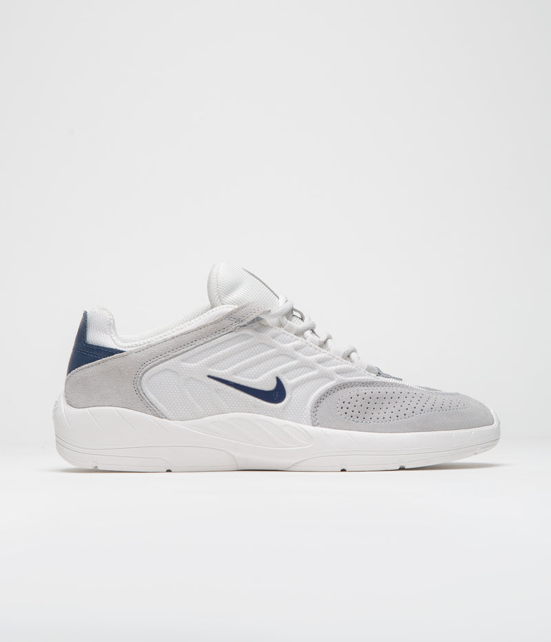 Nike SB Vertebrae Shoes in Platinum Tint and Midnight Navy and Wolf Grey