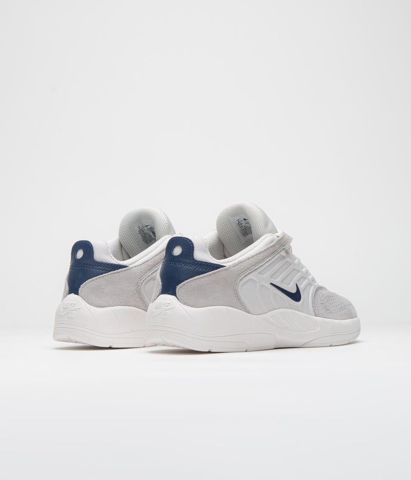 Nike SB Vertebrae Shoes in Platinum Tint and Midnight Navy and Wolf Grey