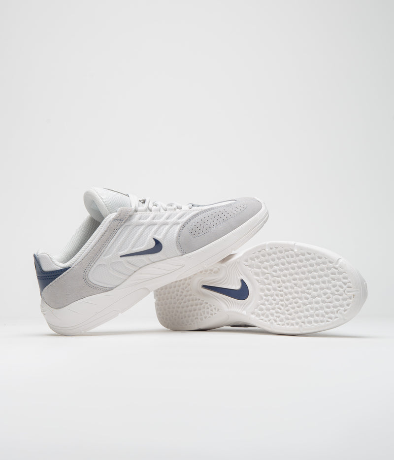 Nike SB Vertebrae Shoes in Platinum Tint and Midnight Navy and Wolf Grey