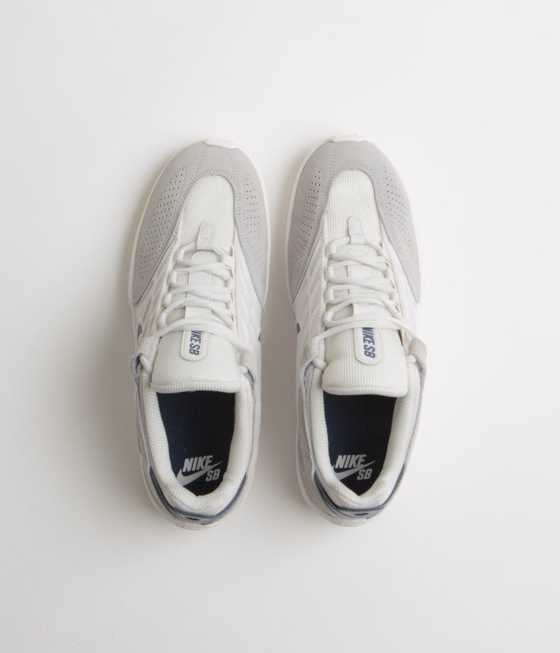 Nike SB Vertebrae Shoes in Platinum Tint and Midnight Navy and Wolf Grey