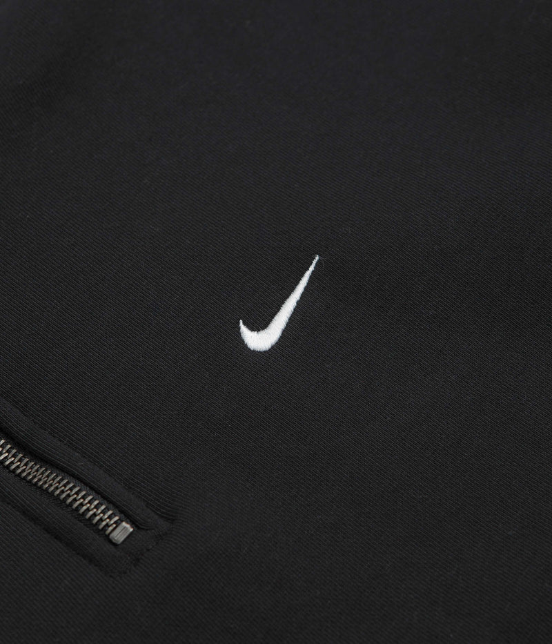 Nike Solo Swoosh 1/4 Zip Sweatshirt in Black and White