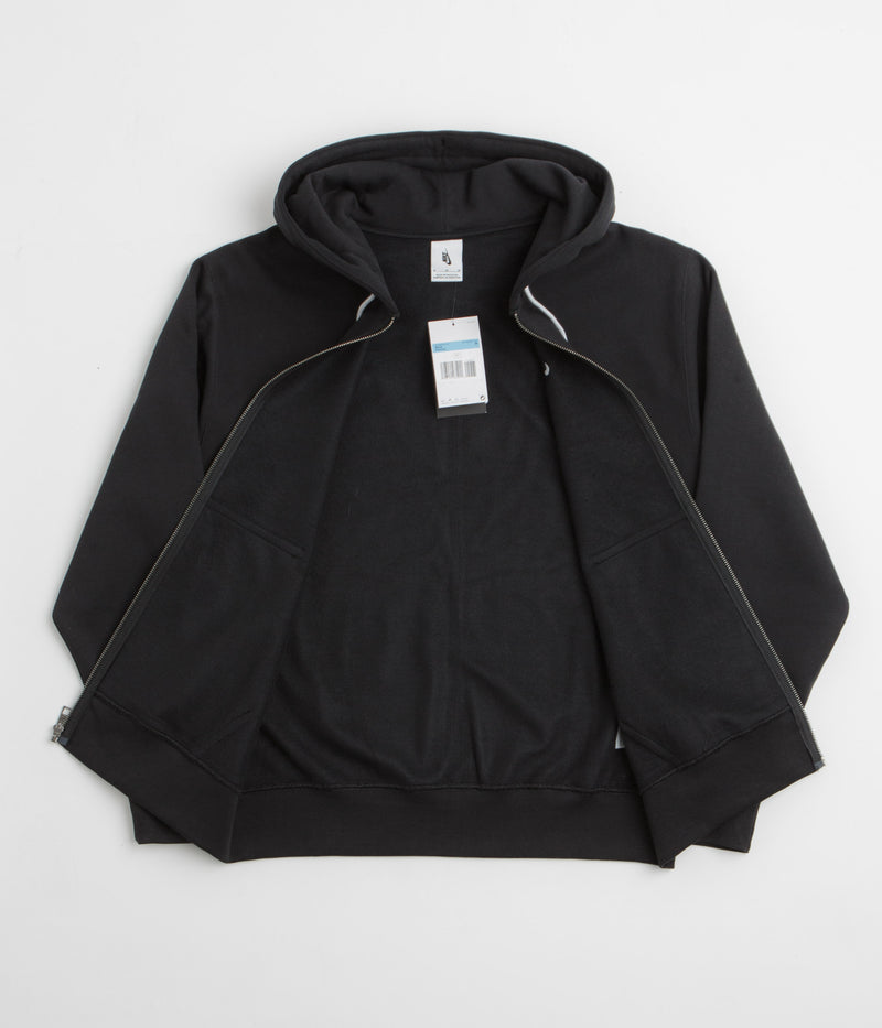 Nike Solo Swoosh Full Zip Hoodie in Black and White