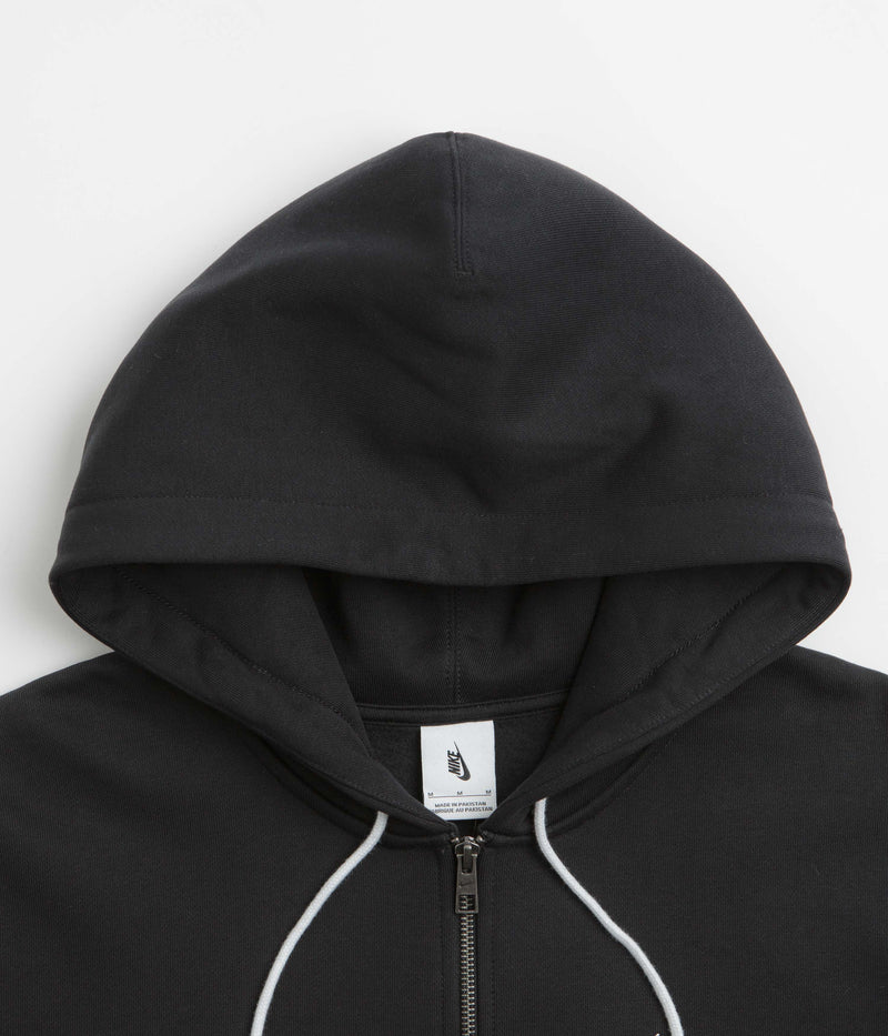Nike Solo Swoosh Full Zip Hoodie in Black and White