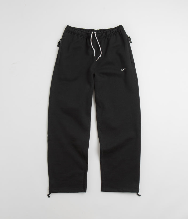 Nike Solo Swoosh Open Hem Sweatpants in Black and White
