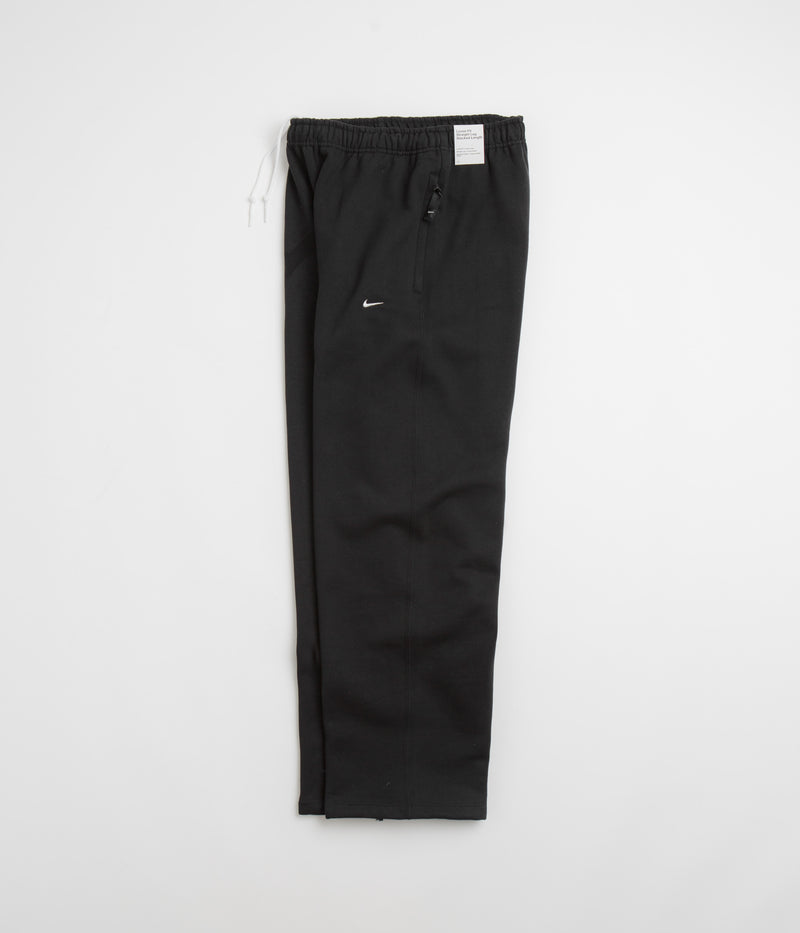 Nike Solo Swoosh Open Hem Sweatpants in Black and White