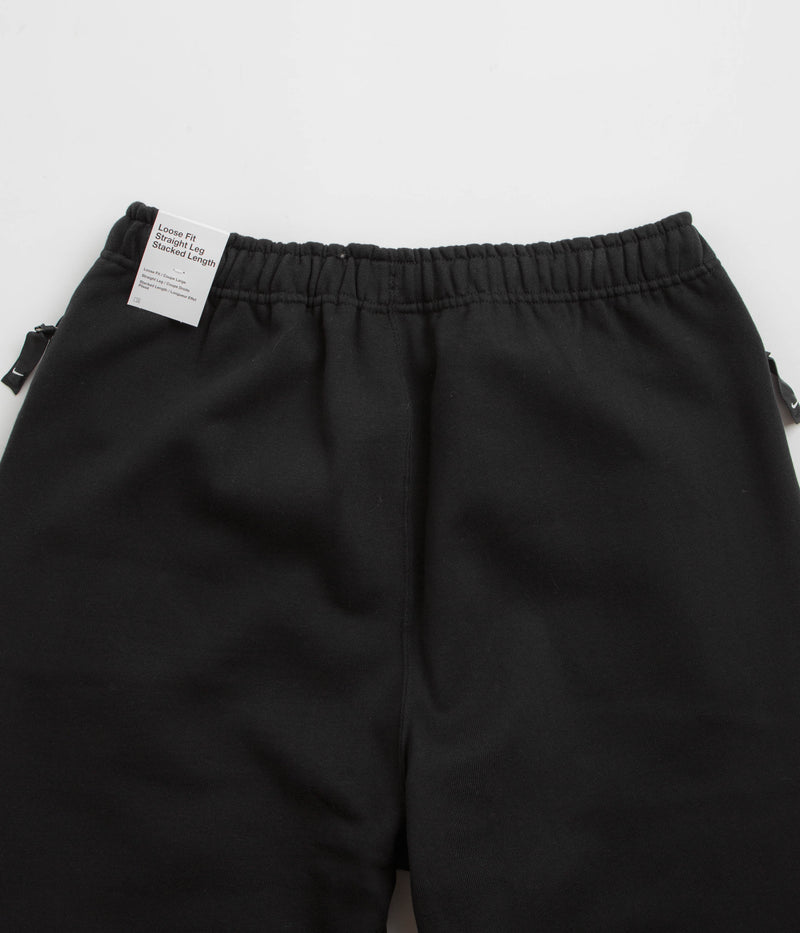 Nike Solo Swoosh Open Hem Sweatpants in Black and White