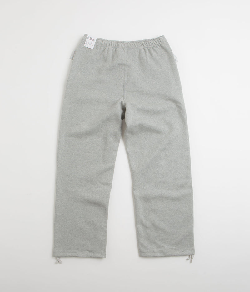 Nike Solo Swoosh Open Hem Sweatpants in Dark Grey Heather and White