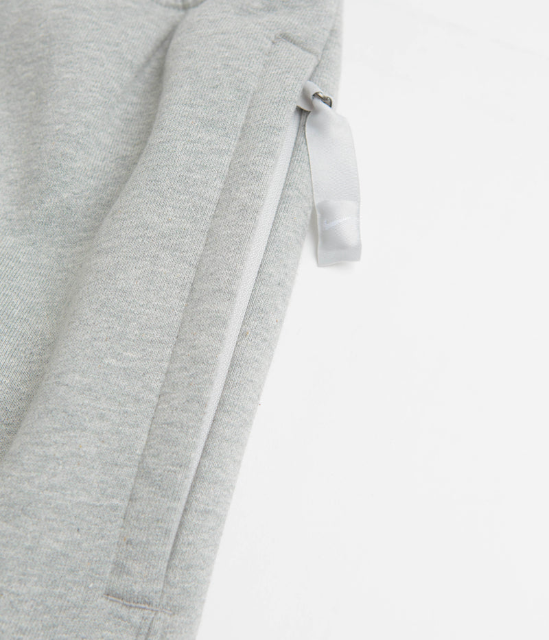 Nike Solo Swoosh Open Hem Sweatpants in Dark Grey Heather and White