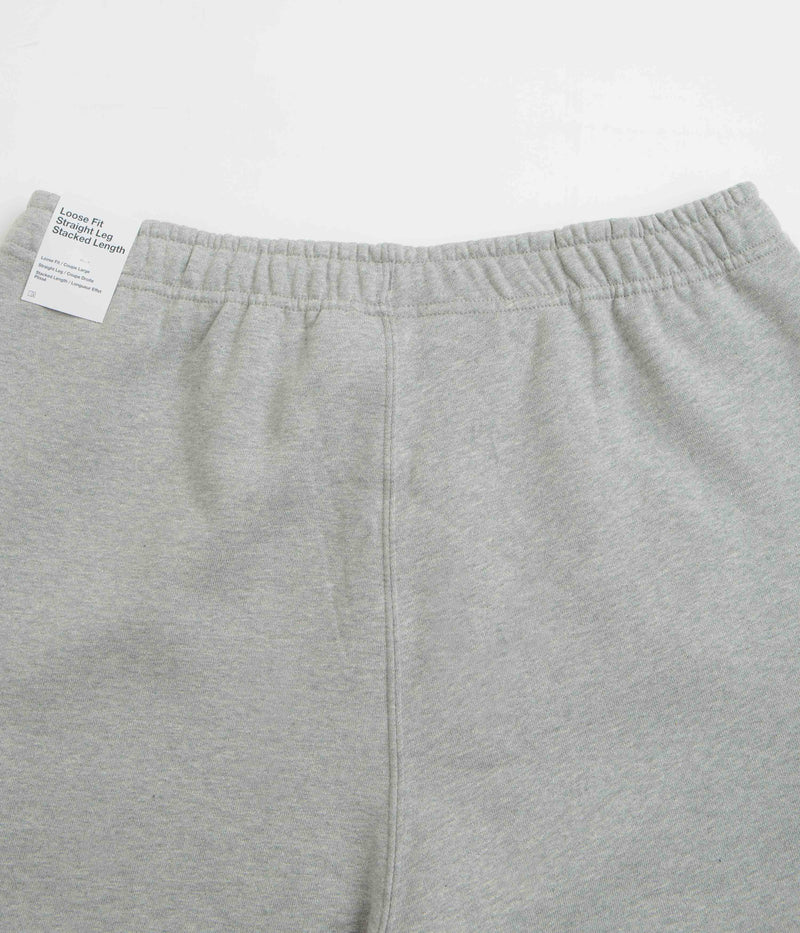 Nike Solo Swoosh Open Hem Sweatpants in Dark Grey Heather and White