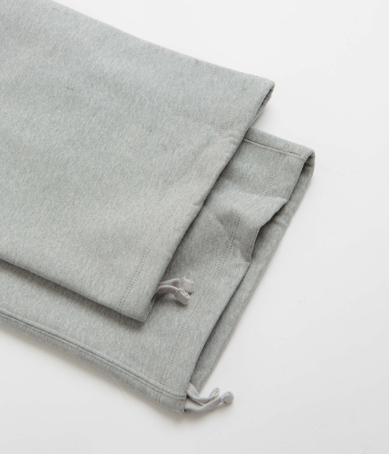 Nike Solo Swoosh Open Hem Sweatpants in Dark Grey Heather and White