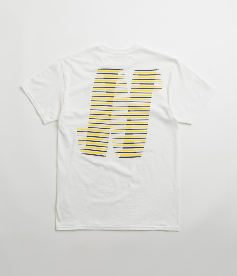 North N Logo T-Shirt in White and Black / Yellow