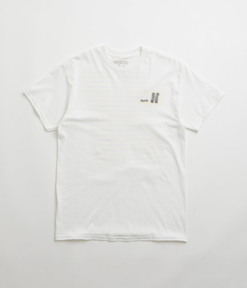 North N Logo T-Shirt in White and Black / Yellow