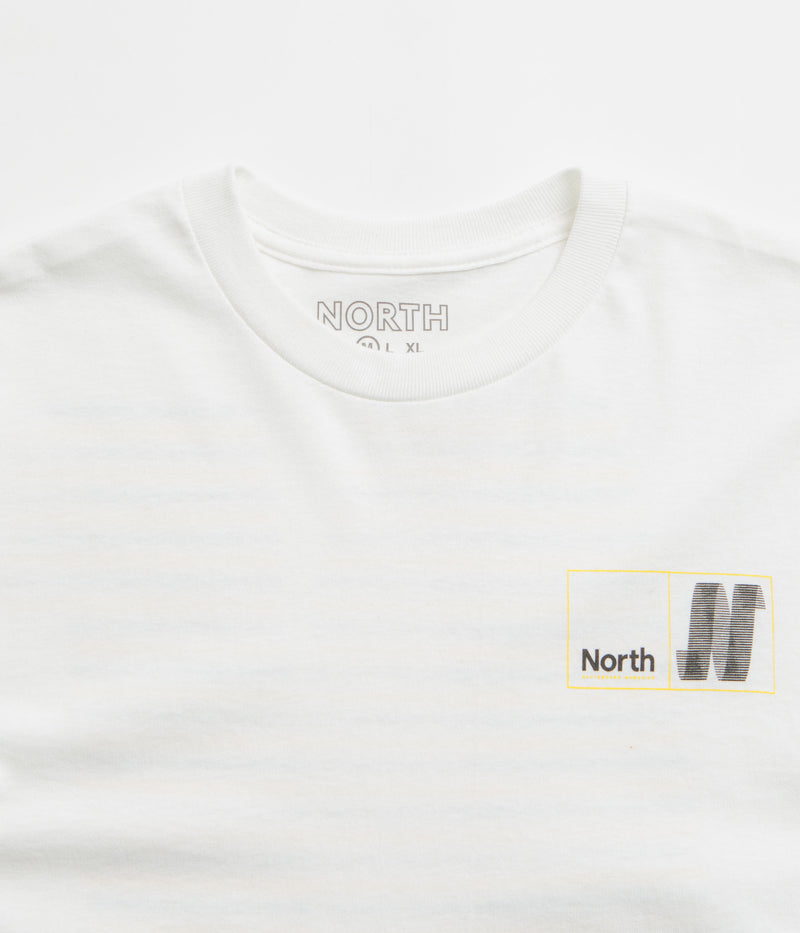 North N Logo T-Shirt in White and Black / Yellow