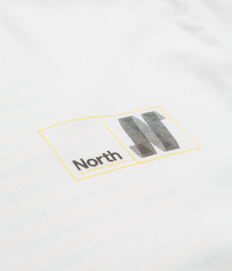 North N Logo T-Shirt in White and Black / Yellow