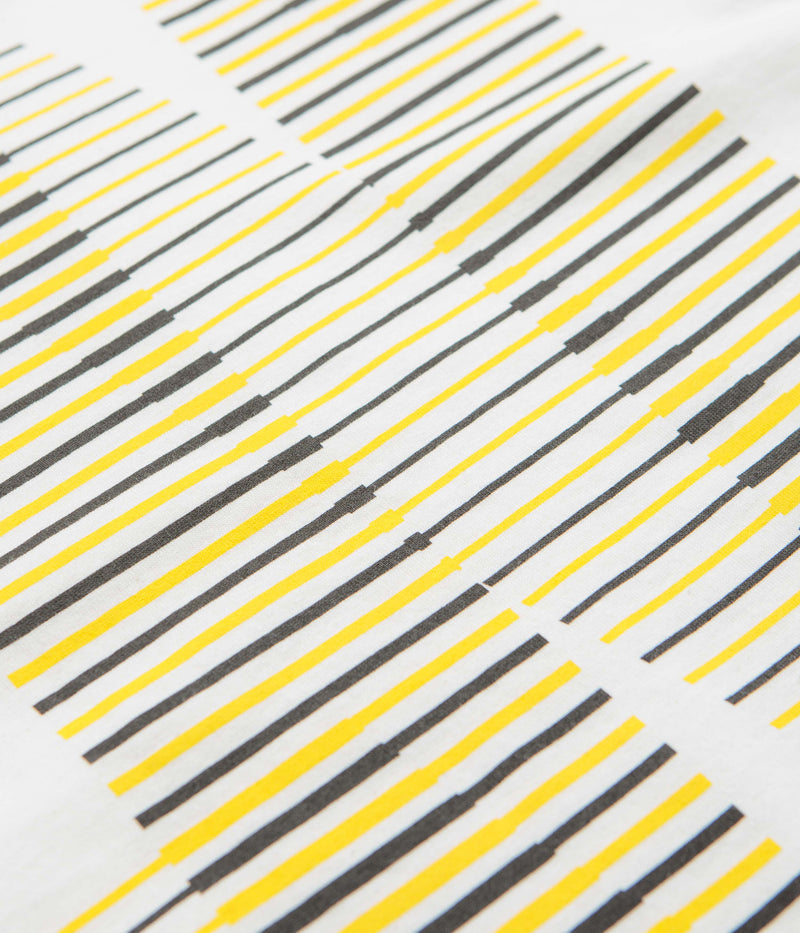 North N Logo T-Shirt in White and Black / Yellow